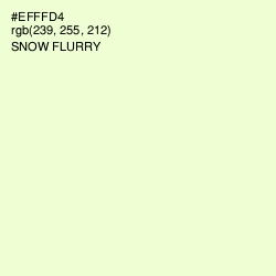 #EFFFD4 - Snow Flurry Color Image